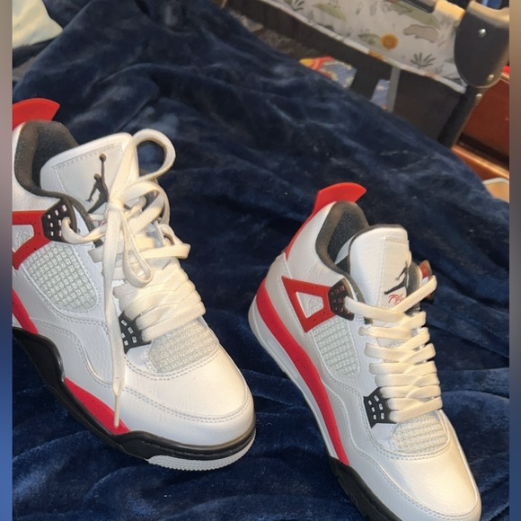 Nike Air Jordan 4 Retro Red Cement Men's Size 7 - Picture 2 of 4
